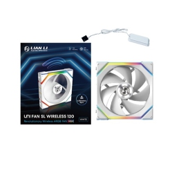 LIAN-LI Fan 12Sl1W1W Uni Fan Sl 120 Wireless RGB 120MM Fan Retail In White