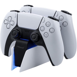 VECELOLIBILIS Dual Charger for Ps5 Controller, Fast Charging Station Charger Dock for Ps5 Controllers, Type C Dual Charging Station With Led Indicator