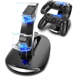VECELOLIBILIS Ps4 Controller Charger, Ps4 Charging Station for Ps4 / Ps4 Pro / Ps4 Slim Dualshock 4 Controller, Dual USB Fast Charging Station Stand