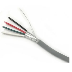 GENERIC 4-Conductor, Stranded, Shielded, 18Awg, Fire Rated, 1000 Feet Security And Sound Cable In Gray