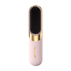 MYACUC Cordless Hair Straightener Brush, Portable Straightener Brush for Travel, Lightweight Mini Rechargeable Straightening Comb