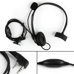TOPTENG 1X Overhead Headphone Headset for Kenwood Puxing Wouxun Baofeng 2-Way Radio