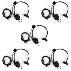TOPTENG 5X Overhead Headphone Headset for Kenwood Puxing Wouxun Baofeng 2-Way Radio