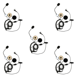 TOPTENG 5X Helmet Tactical Motorcycle Headset Ptt for Kenwood Baofeng Uv5R 2-Way Radio