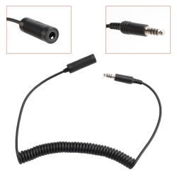 TOPTENG 7.1MM Headset Extension Cable Tactical Headphone for Tac-Sky U-92A/u to U-174/u
