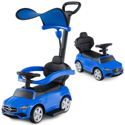 GYMAX 3-In-1 Toddler Push Car W/adjustable Canopy Under Seat Storage Realistic Sounds