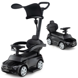 GYMAX 3-In-1 Toddler Push Car W/adjustable Canopy Under Seat Storage Realistic Sounds