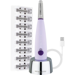MICHAEL TODD BEAUTY Sonic Technology Dermaplaning Tool - 2 In 1 Women’S Facial Exfoliation & Fuzz Hair Removal System In Peach
