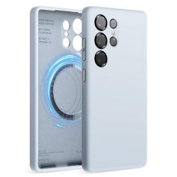 ELAGO Compatible \w Samsung Galaxy S25 Ultra Case, Magnetic Silicone Case, for Magsafe Accessories, Protective Cover, Shockproof, Slim, Anti-Scratch