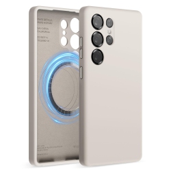 ELAGO Compatible \w Samsung Galaxy S25 Ultra Case, Magnetic Silicone Case, for Magsafe Accessories, Protective Cover, Shockproof, Slim, Anti-Scratch