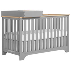 Dream On Me Orion 5-in-1 Convertible Crib with Changer - White