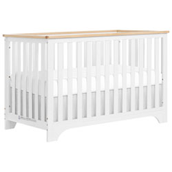 Dream On Me Orion 5-in-1 Convertible Crib with Changer - White