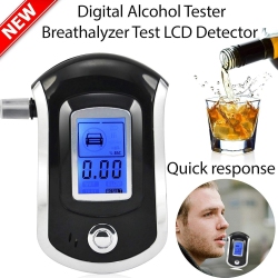 KROLEAR Alcohol Tester, Lcd Breath Alcohol Tester With 5 Cigarette Holders USB Rechargeable Portable Breath Alcohol Analyzer