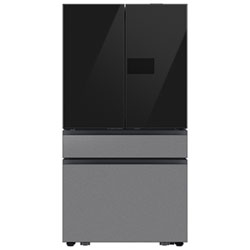 Samsung 36" 22.5 Cu. Ft. French Door Refrigerator w/ Water Dispenser & 9" AI Home Screen (RF90F23BECRAA) - SS
