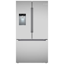 Bosch 100 Series 36" 21.6 Cu. Ft. French Door Refrigerator with Water & Ice Dispenser (B36CD10ENS) - Stainless