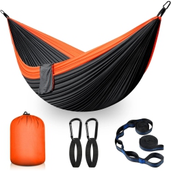 PETGINHOME Camping Hammock Portable Nylon Hammocks \w Tree Straps, Lightweigtht Hammock Swing for Camping, Travel, Backpacking, Beach, Garden