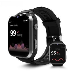 MYACUC Gps Position Smartwatch for Elderly Fall Alarm Blood Pressure Heart Rate Health Monitoring Smart Watch-Black