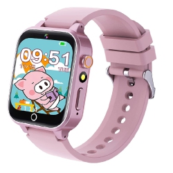 MYACUC Smartwatch for Girls Toys Age 4-12, Smart Watch \w Camera 26 Puzzle Games Alarm Clock, Smart Watch Birthday Gift for 8/9/10 Years Old Girls-Pink