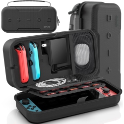 VECELOLIBILIS Switch Carrying Case Compatible \w Nintendo Switch & Switch Oled, Portable Switch Travel Carry Case for Joy-Con And Adapter, Switch