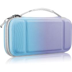 VECELOLIBILIS Carrying Case for Switch & Oled, Cute Travel Bag In Pretty Pattern Design Of Interior With An Adjustable Shoulder Strap, Evening Ombre