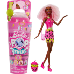 PRIME MADE Barbie Pop Reveal Doll & Accessories, Bubble Tea Series With Fashion Doll & Pet, 8 Surprises Include Color Change