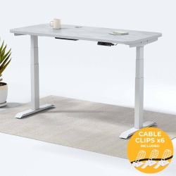 MOTIONGREY - Dual Motor Standing Desk \w 4 Memory Settings, Adjustable Sit-Stand Computer Table for Home, Office & Gaming - 55" X 28" Top Frame