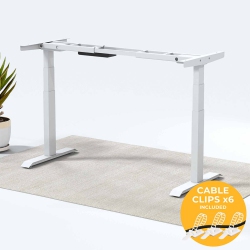 MOTIONGREY Motion Series - Dual German Bosch Motor Standing Desk Frame, Adjustable Sit-Stand Table Riser for Home, Office & Gaming - \w Cable Clips