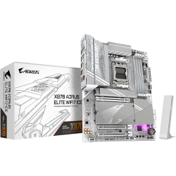GIGABYTE X870 Aorus Elite Wifi7 Ice Am5 Lga 1718, Atx, Ddr5, 4X M.2, PCie 5.0, USB4, Wi-Fi 7, 2.5GBe Lan, Ez-Latch, Q-Flash