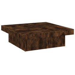 VIDAXL Coffee Table Smoked Oak 90X90X28 Cm Engineered Wood