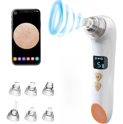 MYACUC Blackhead Remover Vacuum, Blackhead Vacuum for Face \w Camera, Pore Vacuum for Men & Women, 6 Suction Head & 5 Mode, Blackhead Remover Tool \w Hot