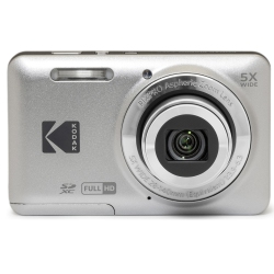 KODAK Pixpro Fz55-Slv 16Mp Digital Camera 5X Optical Zoom 28MM Wide Angle 1080P Full HD Video 2.7" Lcd Vlogging Camera (Silver)