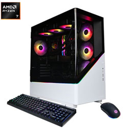 CyberPowerPC Gamer Supreme Gaming PC - White (AMD Ryzen 7 9800X3D/32GB RAM/2TB SSD/RTX 5070) - English