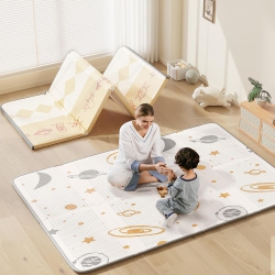 COOLHUT Premium Baby Play Crawling Mat, Thick, Foldable, And Reversible, Waterproof Soundproof, Easy to Clean And Store, And Compact for Toddler &