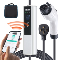 VEVOR Level 2 Portable Ev Charger, 40A 240V, Electric Vehicle Charger \w 25 Ft Charging Cable Nema 14-50P Plug, 16/24/32/40A Adjustable Home Ev