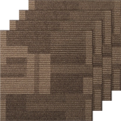 VEVOR Carpet Tiles Reusable, 24"x 24"carpet Squares \w Padding Attached, Soft Padded Carpet Tiles, Easy Install Diy for Bedroom Living Room