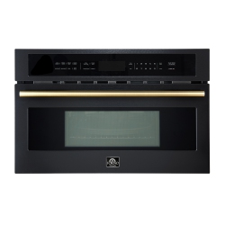 FORNO Oliena Espresso 30 Inch 1750 Watt Compact Oven & 1000 Watt Microwave, 1.6 Cu. Ft. In Black