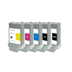 SUPERINK Compatible Canon Pfi-102 Ink Cartridge Combo Mbk/bk/c/m/y By