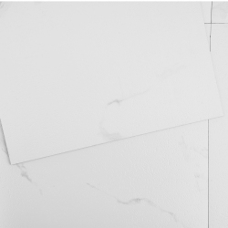 VEVOR 50 Tiles 1.5MM Thickself Adhesive Vinyl Floor Tiles, 12 X 12 Inch Peel & Stick Marble Texture Diy Flooring In White