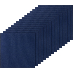 VEVOR 24" X 24" Squares Carpet Tiles Peel And Stick, Self Adhesive Carpet Floor Tile, Soft Padded Carpet Tiles, Easy Install Diy (15Tiles, Dark Blue)