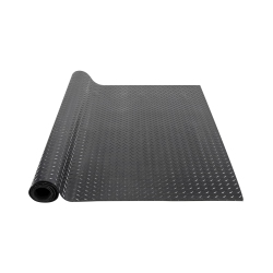 VEVOR Diamond-Plate Rubber Flooring Roll, 3 MM X 4 Ft X 8 Ft Garage Floor Mat, Sbr Rubber Garage Flooring Roll, Easy to Clean, Diamond Plate Rubber