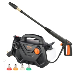 VEVOR 2150 Psi 1.85 Gpm Electric Pressure Washer, Foam Cannon High-Pressure With 5 Different Nozzle, 20Ft Hose/35Ft Cord Lightweight Washer