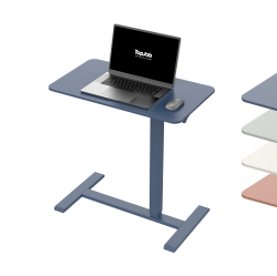 TOPJOB Anydesk Nest Mobile Standing Desk, Portable \w Hidden Wheels Non-Folding, Sit Stand Desk, Computer Workstations, Couch Side Table, Bedside