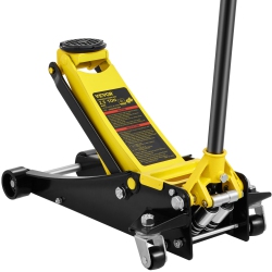 VEVOR Low Profile Floor Jack, 2.5 Ton (5500 Lbs) Slim Profile, Durable Steel Race Car Jack, Dual Piston Rapid Pump, Lifting Range 3.64"-19.49