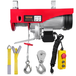 VEVOR 880Lbs Electric Hoist With 14Ft Wired Remote Control, 110V Electric Hoist Attic Lift 20-40 Ft Lifting Height for Garage Attic Warehouse Factory