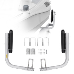 VEVOR Marine Trailer Guide Set, 20.5” Flexibly Adjustable Poles, Pair Of Steel Anti-Rust Guides, Durable Roller Support for Ski, Fishing, Or