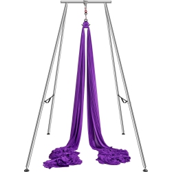 VEVOR Yoga 551.15 Lbs Swing Stand Hammock Aerial Silk Kit Load Yoga Frame In Purple