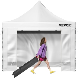 VEVOR Pop Up Canopy Tent, 10 X 10 Ft, Outdoor Patio Gazebo Tent \w Removable Sidewalls And Wheeled Bag, Uv Resistant Waterproof Instant Gazebo