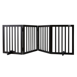 VEVOR Indoor Pet Barrier, 24" Height X 80.3" Width, 4-Panel Folding Gate for Pets, Adjustable And Versatile Dog Fence for Both Wide And Slim