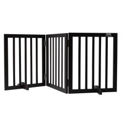 VEVOR Free Standing Dog Gate, 24" H X 60" W Freestanding Pet Gate, 3 Panels Foldable Dog Gate for Wide And Narrow Passageways, Expandable Dog Barrier