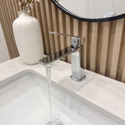 STYLISH Vita Single-Handle 6" Polished Chrome Bathroom Faucet B-102C